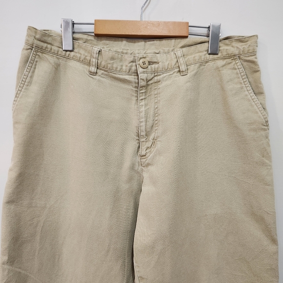 Patagonia Pants Mens 34x31 Beige Canvas Heavy Outdoor Hiking Twill Chino Khakis - Picture 3 of 11